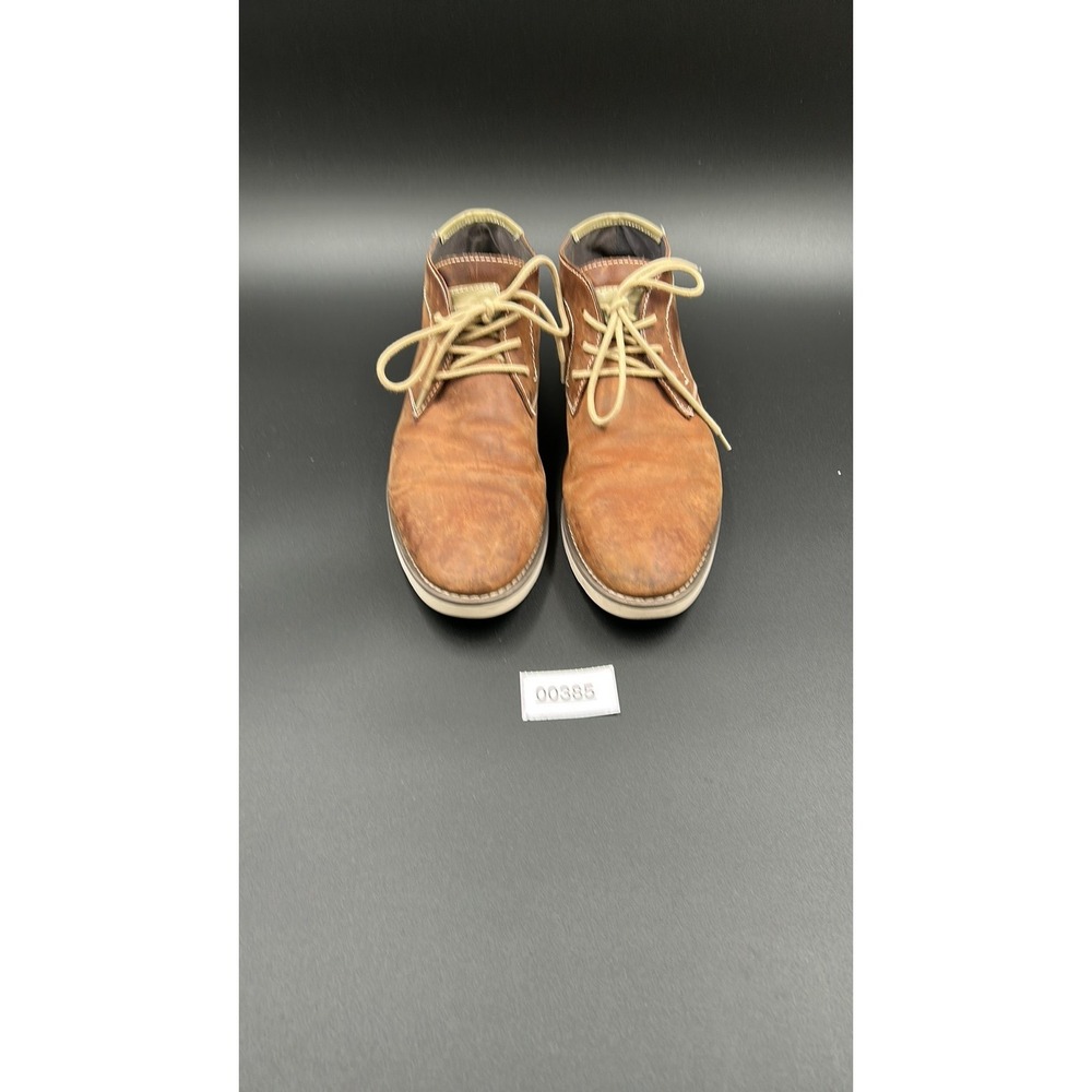 Fenton Mens Cognac Brown Leather Chukka Boots Size 9 Lace Up Casual Shoes